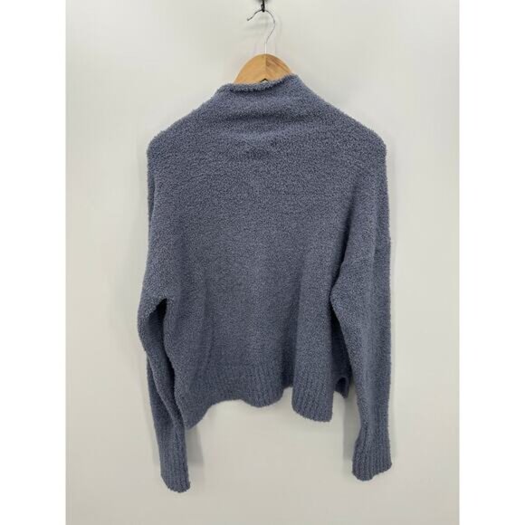 UGG Sweater Women Small Blue Sage Fluffy Turtleneck 1018963 Mock Neck Pullover - Picture 2 of 10